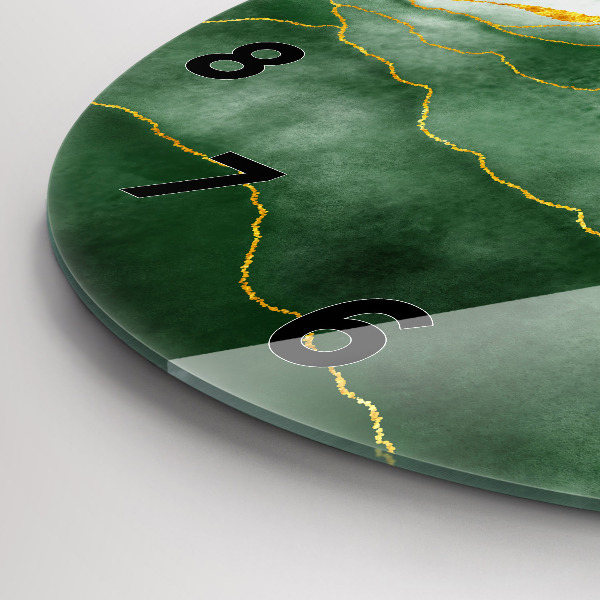 Ceas rotund de perete din sticlă Lasă abstractia