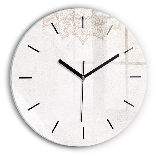 Ceas rotund de perete din sticlă Model decorativ