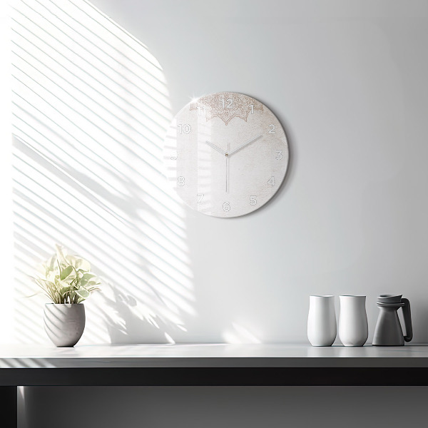 Ceas rotund de perete din sticlă Model decorativ