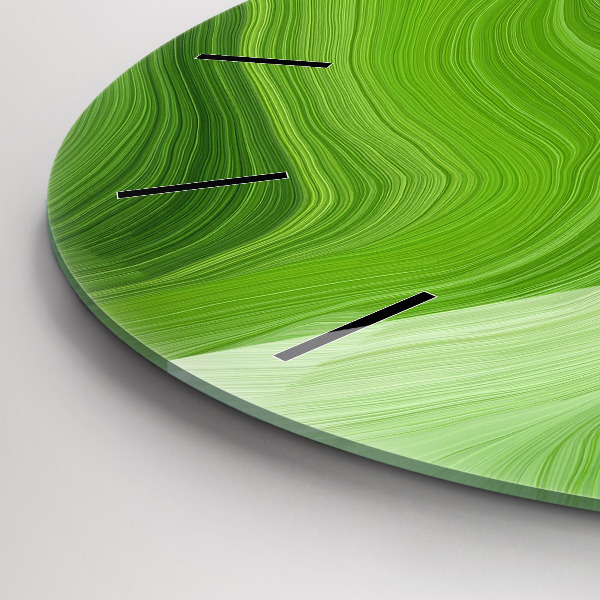 Ceas rotund de perete din sticlă Valuri moderne