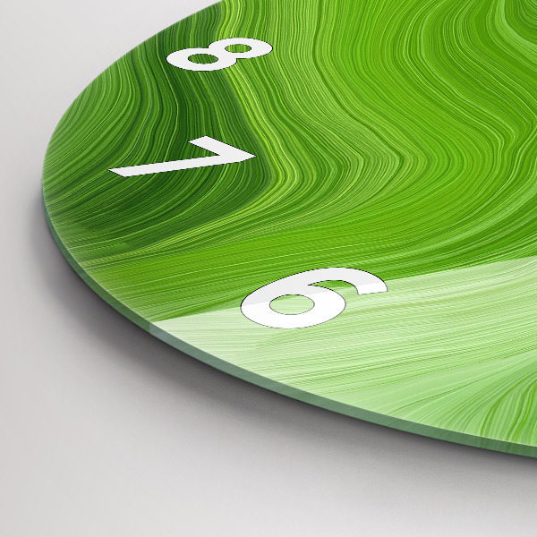 Ceas rotund de perete din sticlă Valuri moderne