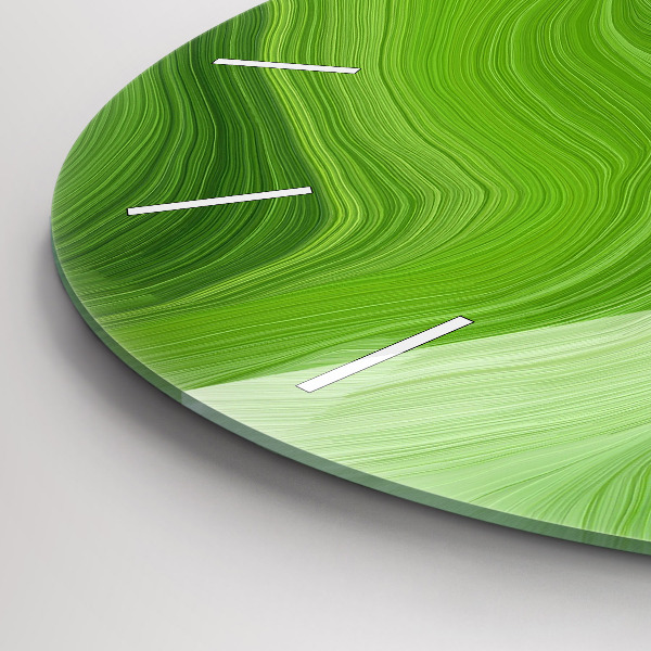 Ceas rotund de perete din sticlă Valuri moderne