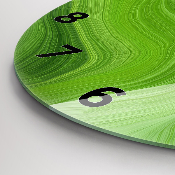 Ceas rotund de perete din sticlă Valuri moderne