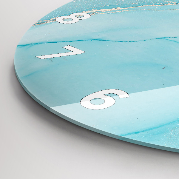 Ceas rotund de perete din sticlă Marmură decorativă