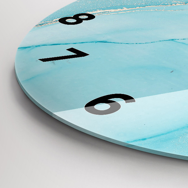 Ceas rotund de perete din sticlă Marmură decorativă