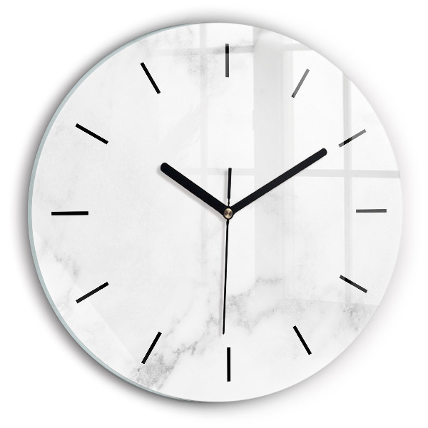Ceas rotund de perete din sticlă Marmură elegantă