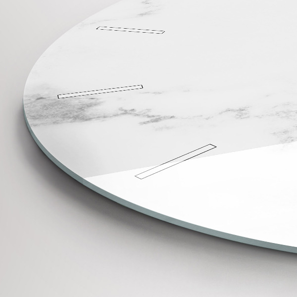 Ceas rotund de perete din sticlă Marmură elegantă