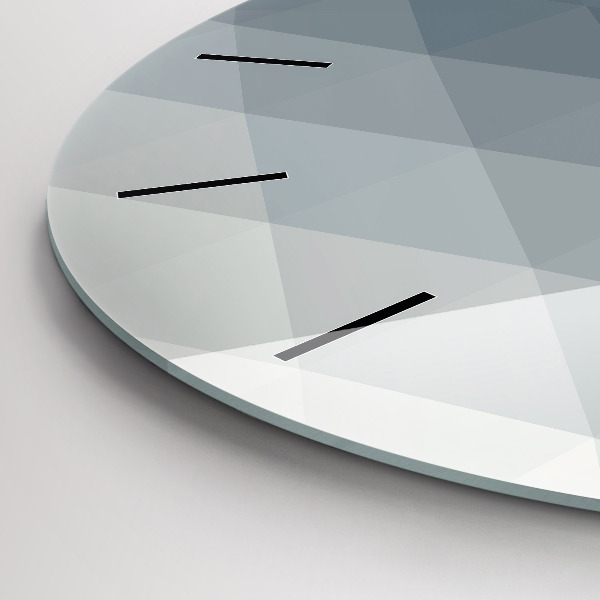 Ceas rotund de perete din sticlă Abstracție gri