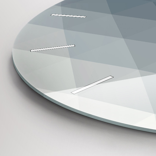 Ceas rotund de perete din sticlă Abstracție gri