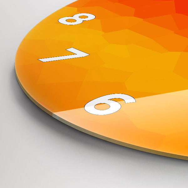 Ceas rotund de perete din sticlă Abstracție colorată