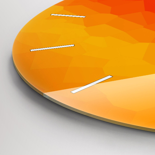 Ceas rotund de perete din sticlă Abstracție colorată