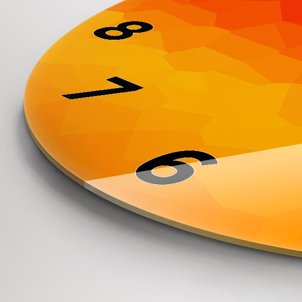 Ceas rotund de perete din sticlă Abstracție colorată