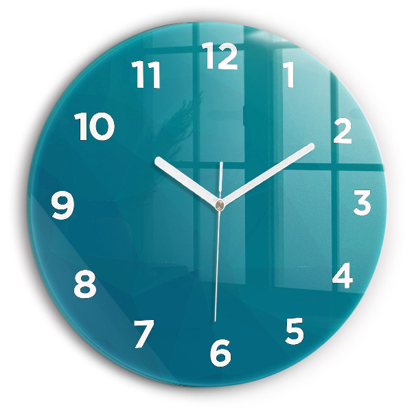 Ceas rotund de perete din sticlă Abstracția nautică