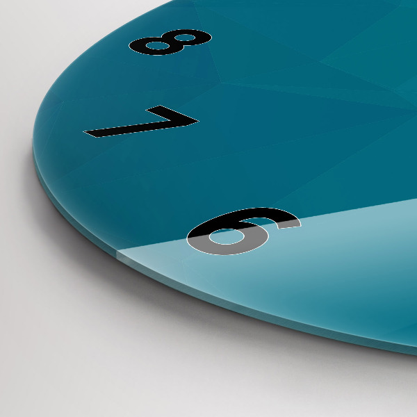 Ceas rotund de perete din sticlă Abstracția nautică