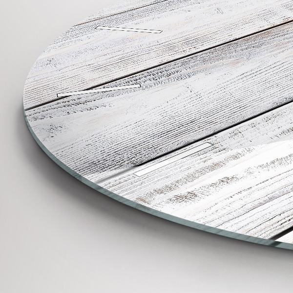 Ceas rotund de perete din sticlă Scânduri vopsite