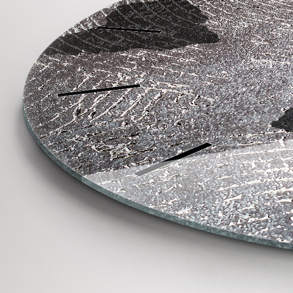 Ceas rotund de perete din sticlă Harta lumii concrete