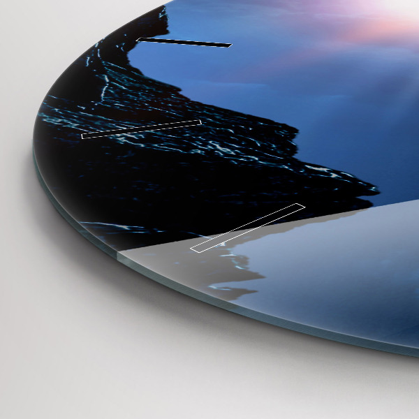 Ceas rotund de perete din sticlă Galaxie mare