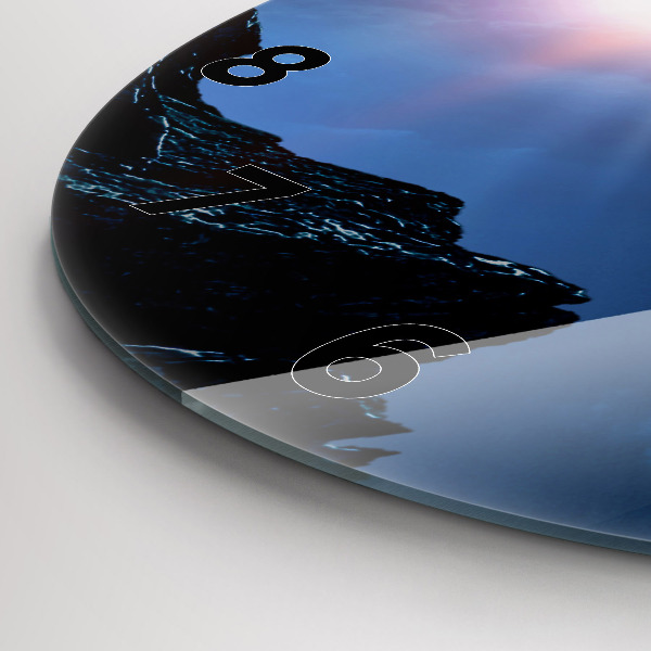 Ceas rotund de perete din sticlă Galaxie mare