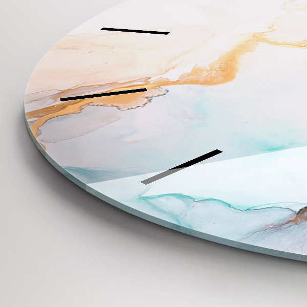 Ceas rotund de perete din sticlă Imagine abstractă