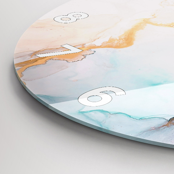 Ceas rotund de perete din sticlă Imagine abstractă