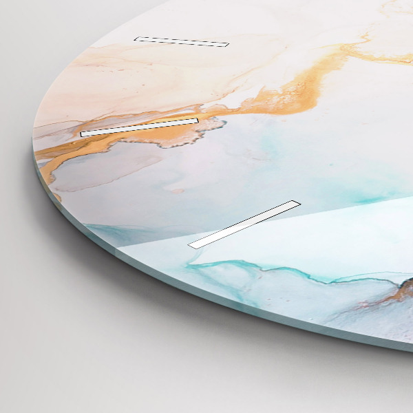 Ceas rotund de perete din sticlă Imagine abstractă