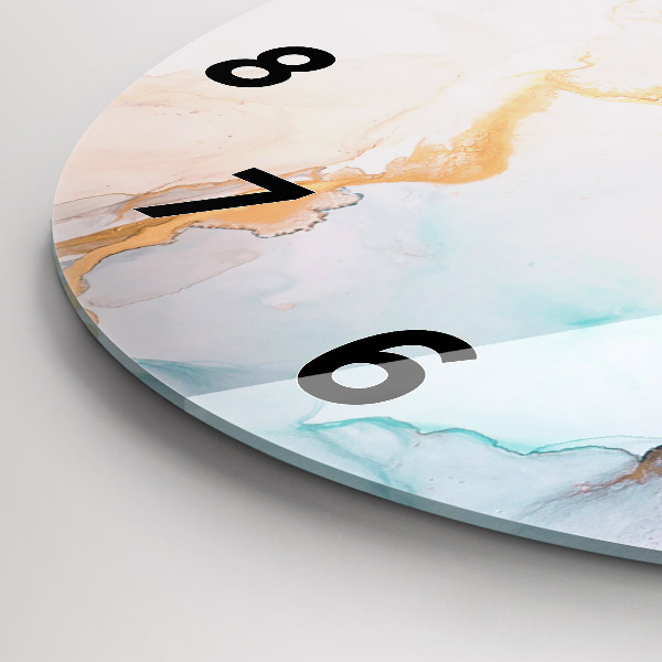 Ceas rotund de perete din sticlă Imagine abstractă