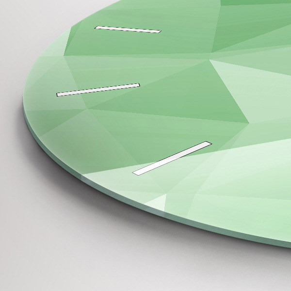 Ceas rotund de perete din sticlă Abstracția triunghiurilor