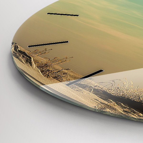 Ceas rotund de perete din sticlă Elefant într-un copac