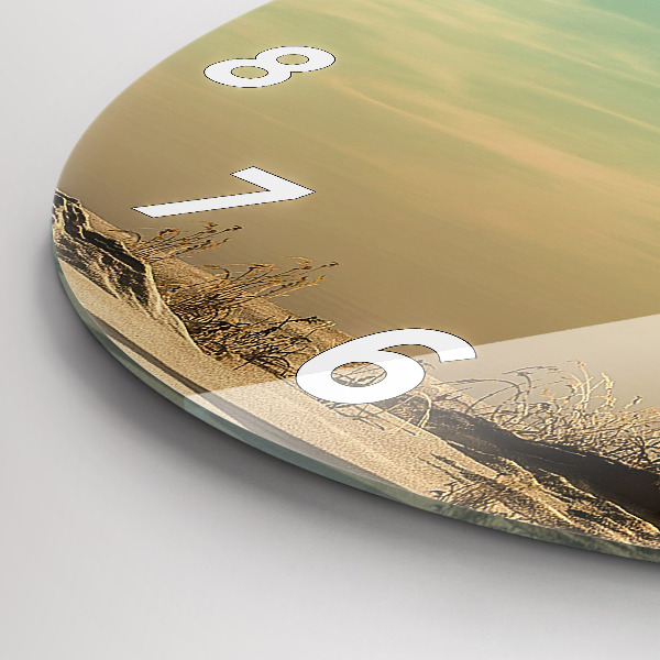 Ceas rotund de perete din sticlă Elefant într-un copac