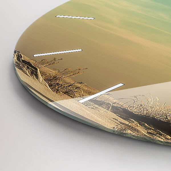 Ceas rotund de perete din sticlă Elefant într-un copac