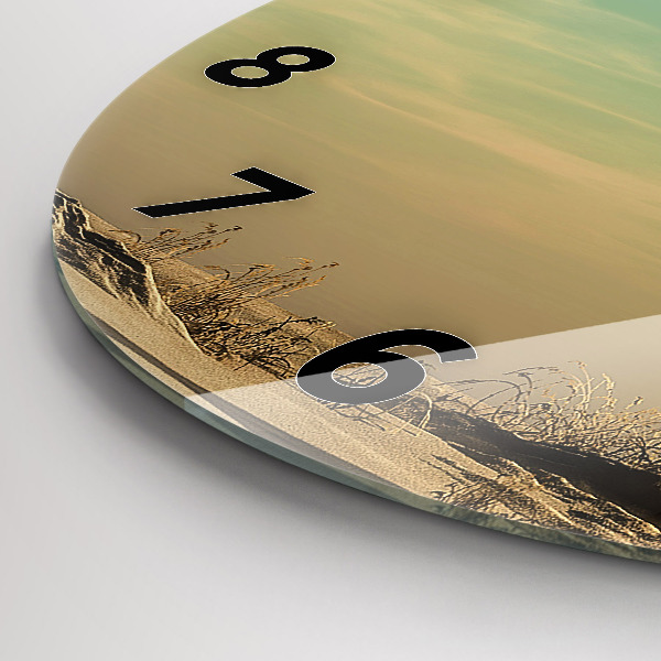 Ceas rotund de perete din sticlă Elefant într-un copac