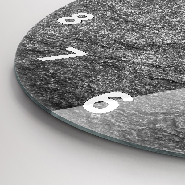 Ceas rotund de perete din sticlă Roca vulcanica