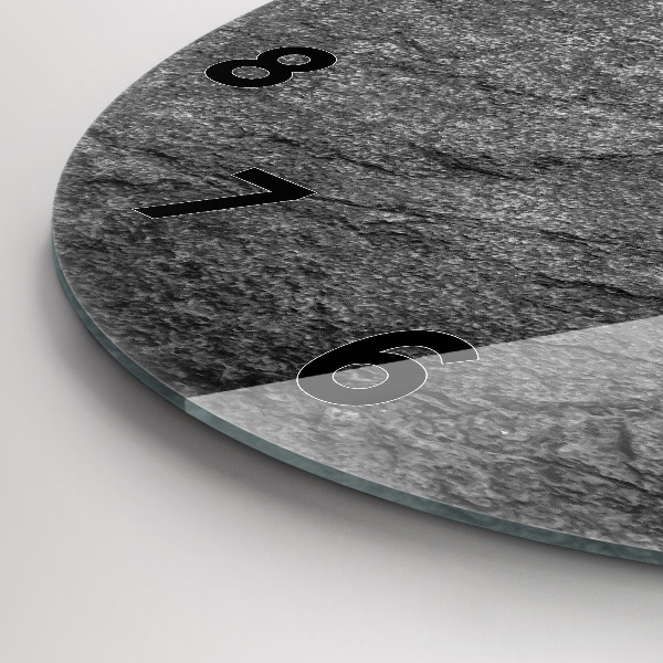 Ceas rotund de perete din sticlă Roca vulcanica