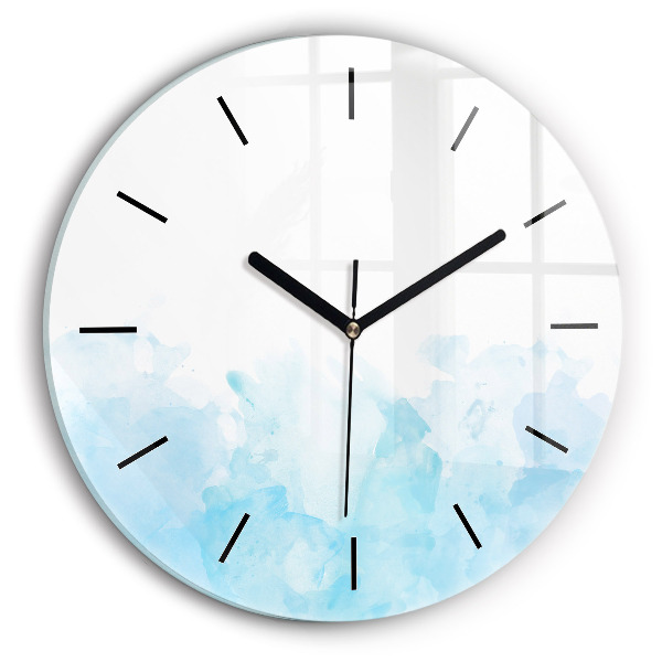 Ceas rotund de perete din sticlă Pete pictate