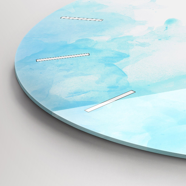 Ceas rotund de perete din sticlă Pete pictate