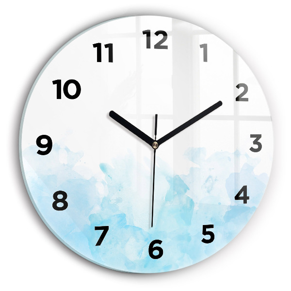 Ceas rotund de perete din sticlă Pete pictate