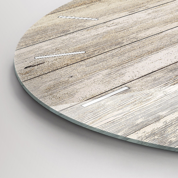 Ceas rotund de perete din sticlă Panouri din lemn