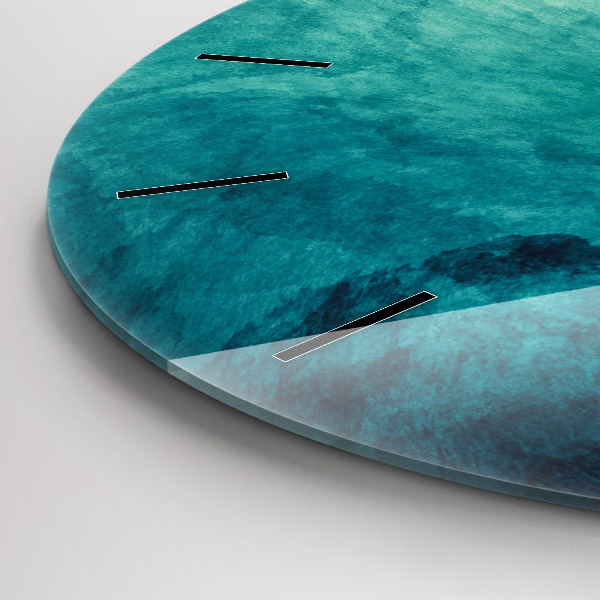 Ceas rotund de perete din sticlă Abstracția adâncimii