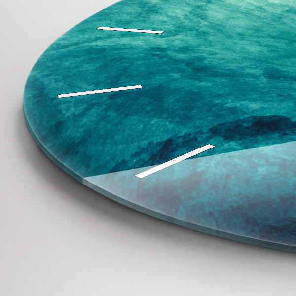 Ceas rotund de perete din sticlă Abstracția adâncimii