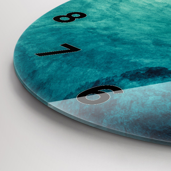 Ceas rotund de perete din sticlă Abstracția adâncimii