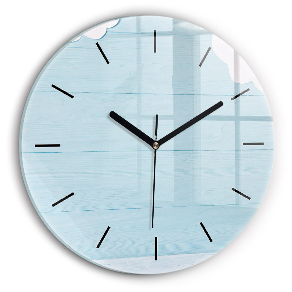 Ceas rotund de perete din sticlă Tabla pentru copii