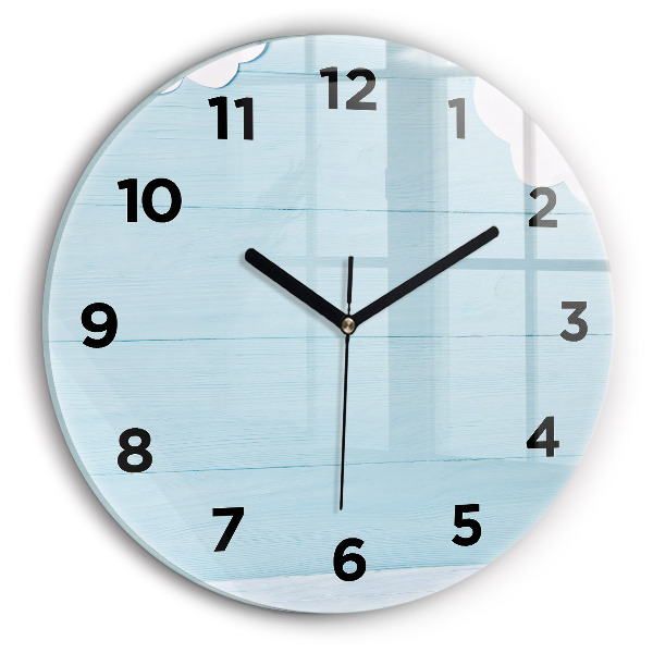 Ceas rotund de perete din sticlă Tabla pentru copii