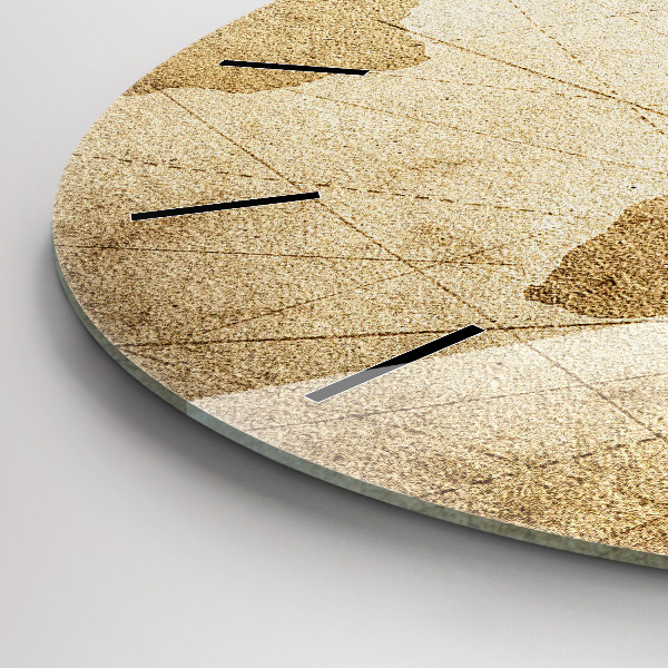 Ceas rotund de perete din sticlă Harta lumii vintage