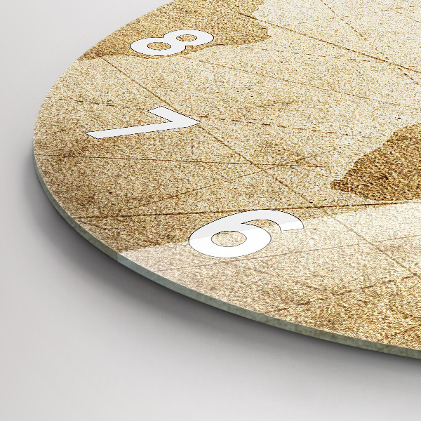 Ceas rotund de perete din sticlă Harta lumii vintage