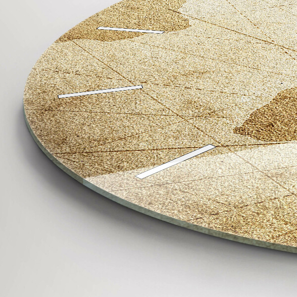 Ceas rotund de perete din sticlă Harta lumii vintage