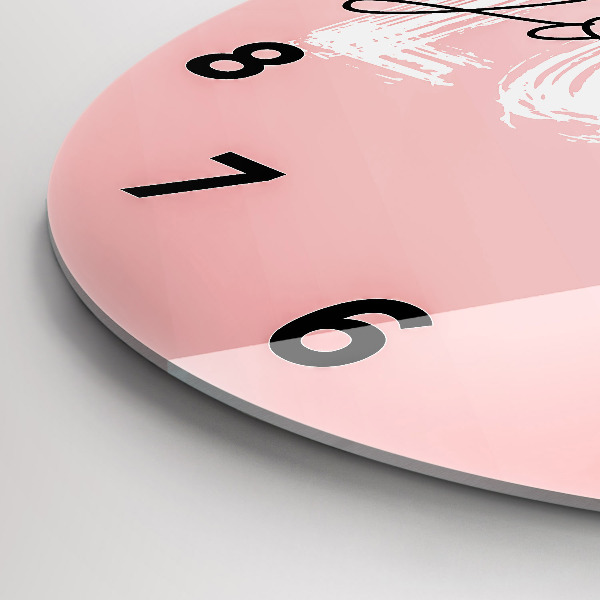 Ceas rotund de perete din sticlă Inscripție Iubește-te pe tine însuți