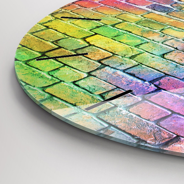 Ceas rotund de perete din sticlă Perete pictat