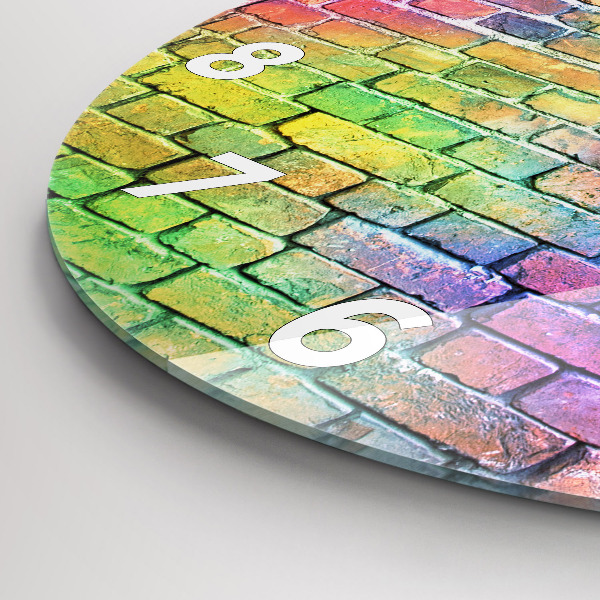 Ceas rotund de perete din sticlă Perete pictat