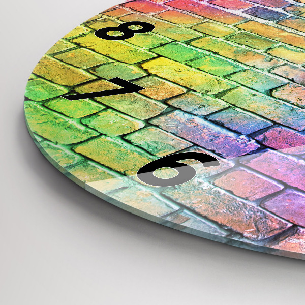 Ceas rotund de perete din sticlă Perete pictat