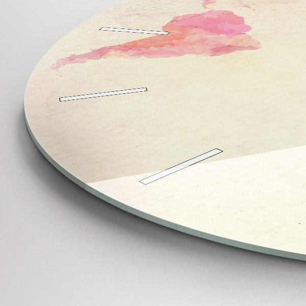 Ceas rotund de perete din sticlă Harta lumii acuarela